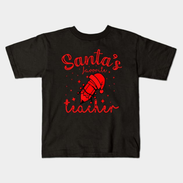 Santa Teacher Kids T-Shirt by VisionDesigner
